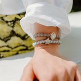 silver heart lock cloudy grey