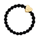 gold heart black