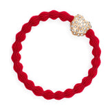 diamante bubble heart cherry red