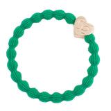 gold heart emerald green