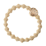 seashell glittery gold