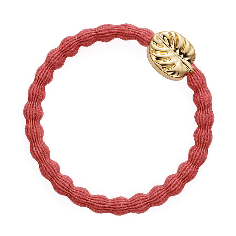 gold palm leaf spiced coral